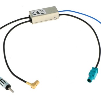 Antennensplitter AM/FM/DAB+ mit FAKRA (M) auf DIN (M) SMB(F) Stromversorgung
