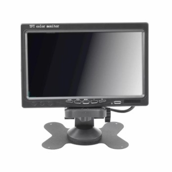 17,8cm (7 Zoll) Monitor für 12V, mit Standfuss & Einbauhalterung, 2x Video-In &
