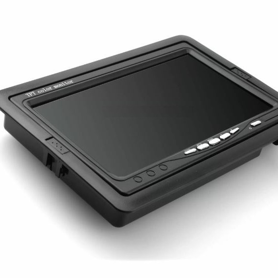 17,8cm (7 Zoll) Monitor für 12V, mit Standfuss & Einbauhalterung, 2x Video-In &