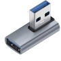 USB 3.0 Adapter Typ A Buchse zu Stecker Winkel Kabel in Grau