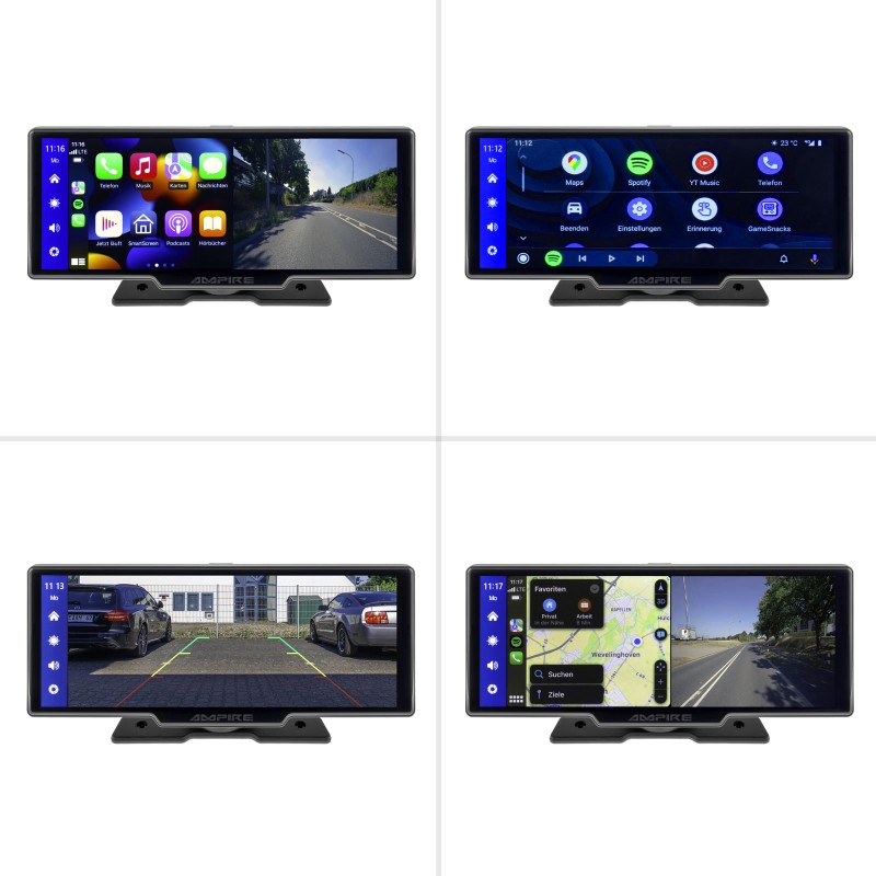 Smartphone-Monitor 25.4cm 10 zoll, Dashcam -  Apple CarPlay und Android Auto
