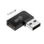 USB 3.0 Stecker auf Buchse 90 Grad, links gewinkelt