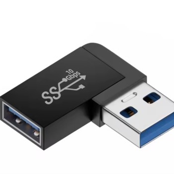 USB 3.0 Stecker auf Buchse 90 Grad, recht gewinkelt