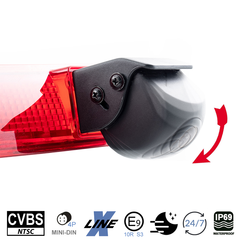 Kamera (CVBS), für Volkswagen T5 und T6 / T6.1 mit Flügeltüren bis MJ2021