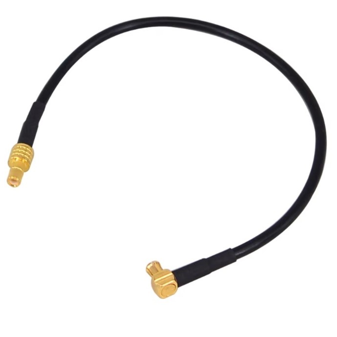 MCX-Stecker, rechtwinklig auf SMB-Stecker  RG174, 20 cm