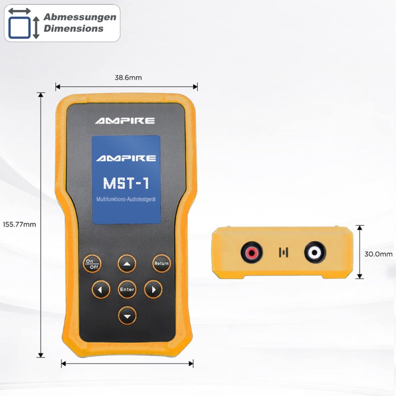 AMPIRE Multifunktions-Audiotestgerät für den Einbauprofi