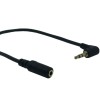 25 cm 90 Grad rechtwinkliges 3,5 mm Audio-Stereo-Verlängerungskabel