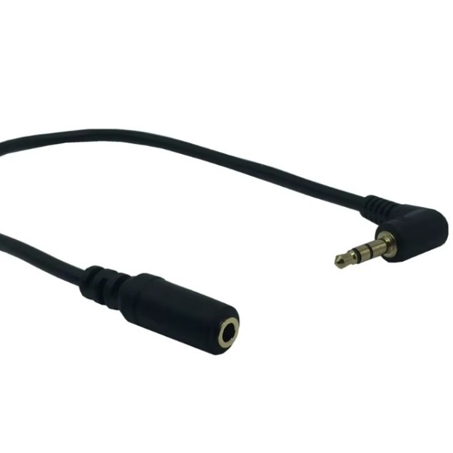 25 cm 90 Grad rechtwinkliges 3,5 mm Audio-Stereo-Verlängerungskabel
