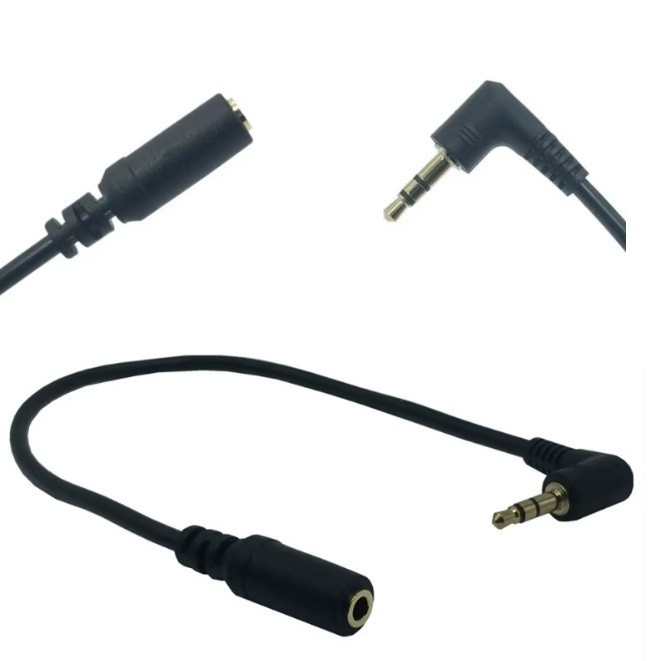 25 cm 90 Grad rechtwinkliges 3,5 mm Audio-Stereo-Verlängerungskabel