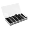 Schrumpfschlauch-Set, 100-teilig in Sortimentsbox, schwarz