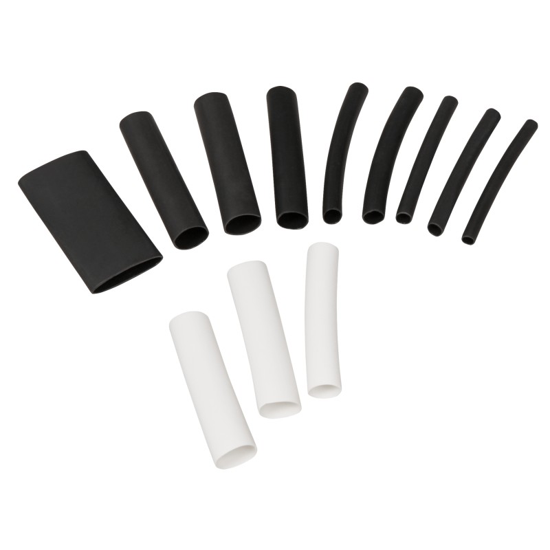 Schrumpfschlauch-Set McPower, 300-teilig in Sortimentsbox, klebend, schwarz/weiß