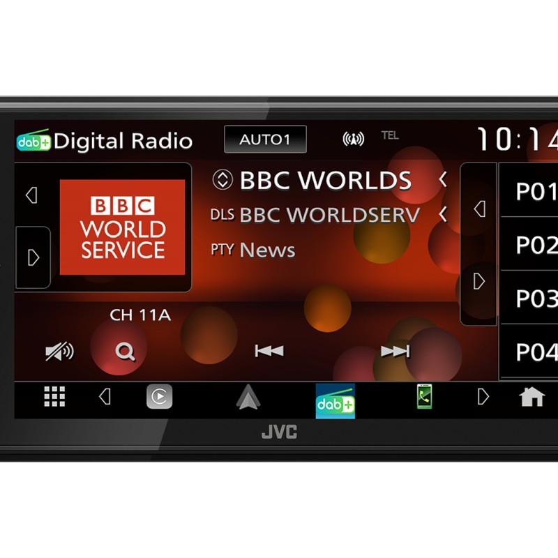 JVC KW-M695DBW 2-DIN Autoradio mit DAB+ / Wireless Apple CarPlay & Android Auto