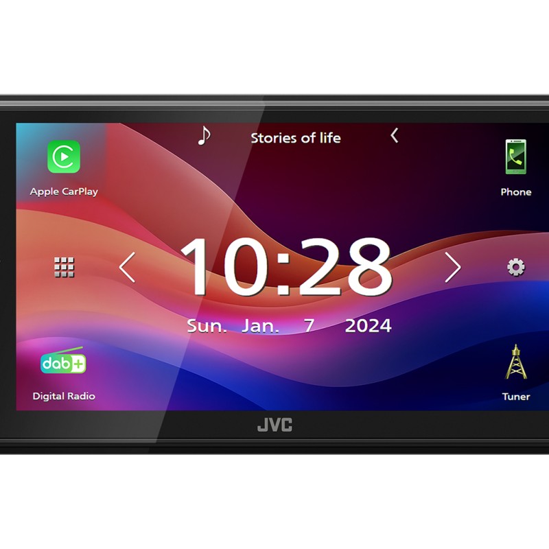 JVC KW-M695DBW 2-DIN Autoradio mit DAB+ / Wireless Apple CarPlay & Android Auto