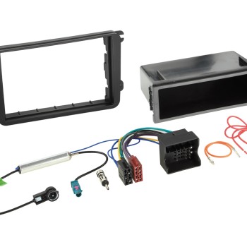 2-DIN Kit mit Fach Seat/Skoda/VW passiv/Antenne
