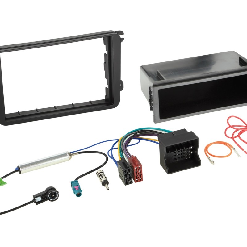 2-DIN Kit mit Fach Seat/Skoda/VW passiv/Antenne