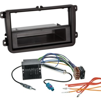 2-ISO Kit mit Fach Seat/Skoda/VW Fahrzeuge passiv/Antenne