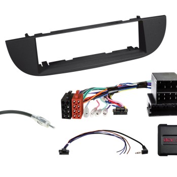 1-DIN Kit Fiat 500(ZAF 312) schwarz 2007-2015 LFB/Antenne