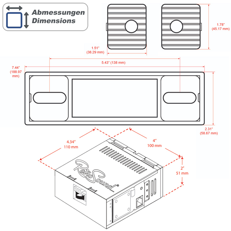 RETROSOUND Design Becker Black 1 DAB DAB+ Komplett-Set mit Zubehör