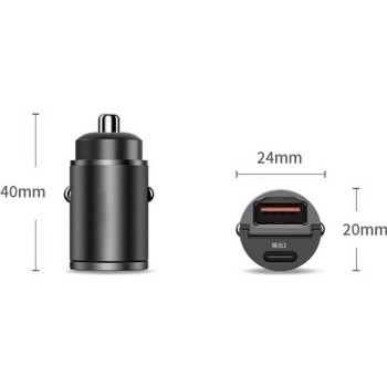 Auto ladegerät 12-24V Feuerzeug Schnell ladeauto USB Typ C Ladegerät