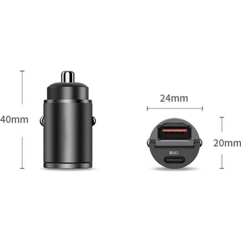 Auto ladegerät 12-24V Feuerzeug Schnell ladeauto USB Typ C Ladegerät