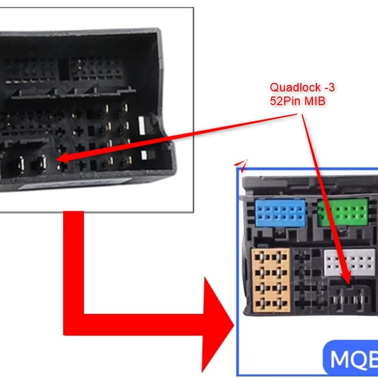 Android-Radio Kabel Quadlock -3 Stecker