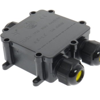 Verteilerdose, 3 Wege, 72x70x28 mm, wasserdicht IP68, Edelstahlschrauben