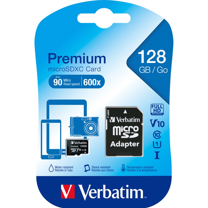 Verbatim microSDHC Speicherkarte, 128 GB