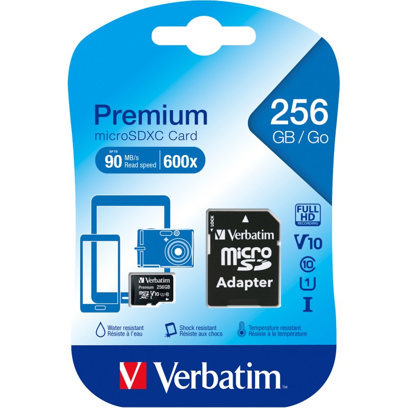 Verbatim microSDHC Speicherkarte, 256 GB