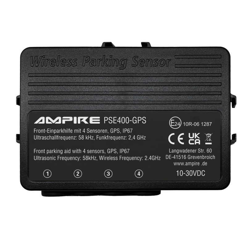 Einparkhilfe für Front-Stossfänger, GPS gesteuert, Schwarz matt, Einbau-Montage