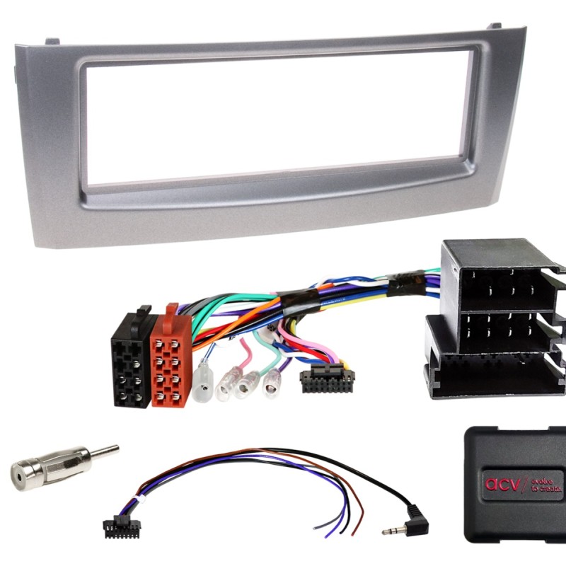 1-DIN Kit Fiat Grande Punto/Linea anthrazit LFB/Antenne