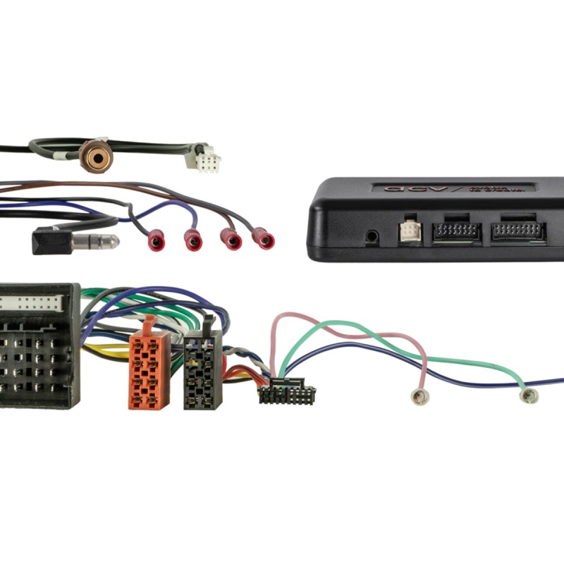 2-DIN Kit mit Fach Skoda/VW schwarz 40Pin/52Pin i-dapter