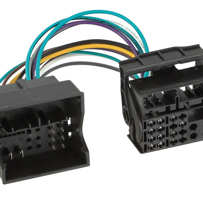 2-DIN Kit mit Fach Skoda/VW schwarz 40Pin/52Pin i-dapter
