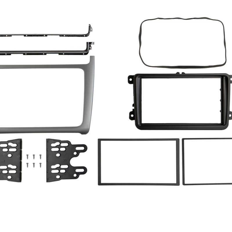 2-DIN Kit VW Polo 2014-2017 silber i-dapter/Anntenne