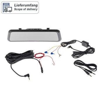 Smartphone-Spiegelmonitor 22.9cm (9) mit Dashcam & RFK-Eingang (AHD)