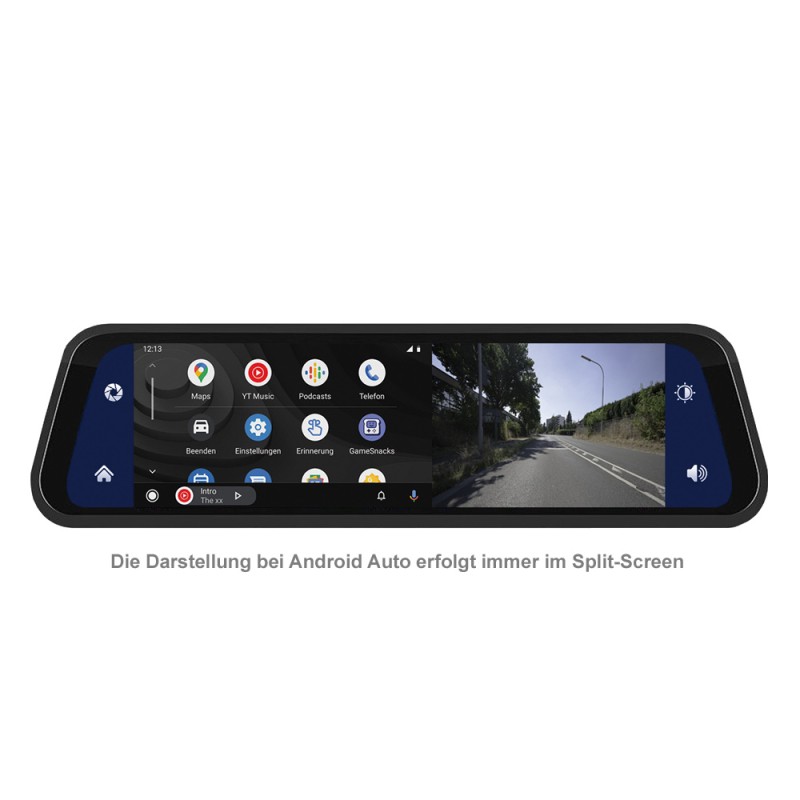 Smartphone-Spiegelmonitor 22.9cm (9) mit Dashcam & RFK-Eingang (AHD)