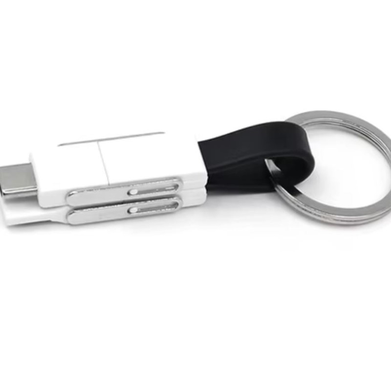 5-in-1 Universal-Ladekabel Magnetischer Schlüsselanhänger USB-Kabel 13cm