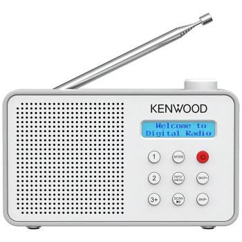 KENWOOD CR-M25DAB-W Tragbares DAB+ Radio mit ASA-Warnfunktion