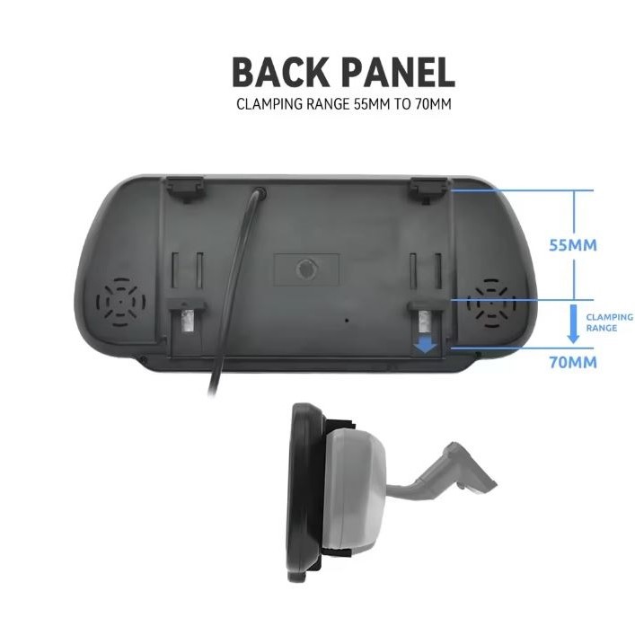 Rückspiegel + integriertem 7 Zoll AHD Monitor