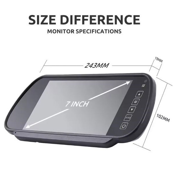 Rückspiegel + integriertem 7 Zoll AHD Monitor