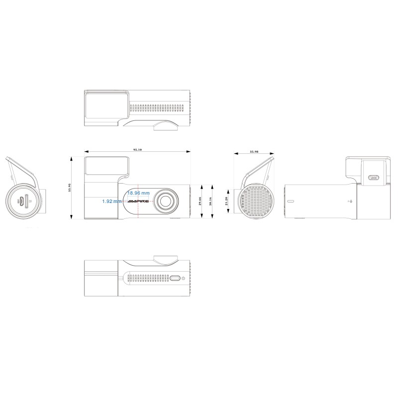 Dashcam in 1080p (Full-HD) Auflösung, WLAN