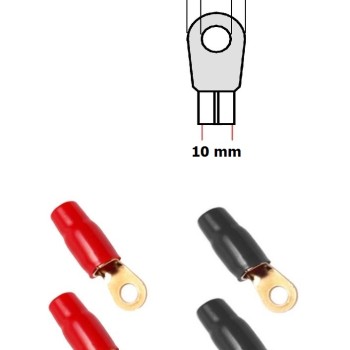 HA67 Ringösen 4 mm² > 4 mm 2 x rot / 2 x schwarz