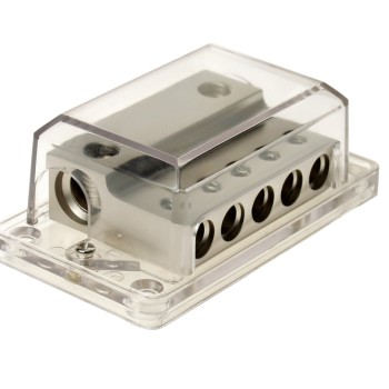 Verteilerblock (silber) 2 x 35 - 50 mm² / 5 x 20 mm²