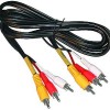 AV-Verbindungskabel 3x Cinch Länge ca.1,8m.