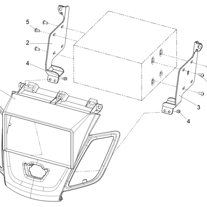 2-DIN Radioblende Ford Fiesta ohne Display schwarz