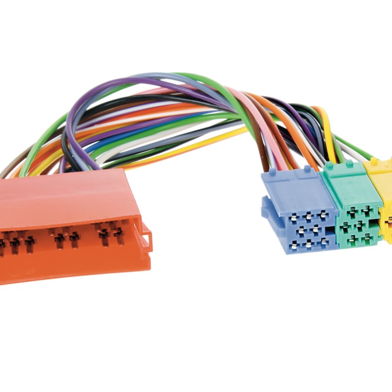 Mini ISO Adapterkabel 20Pin schwarz>blau/grün/gelb