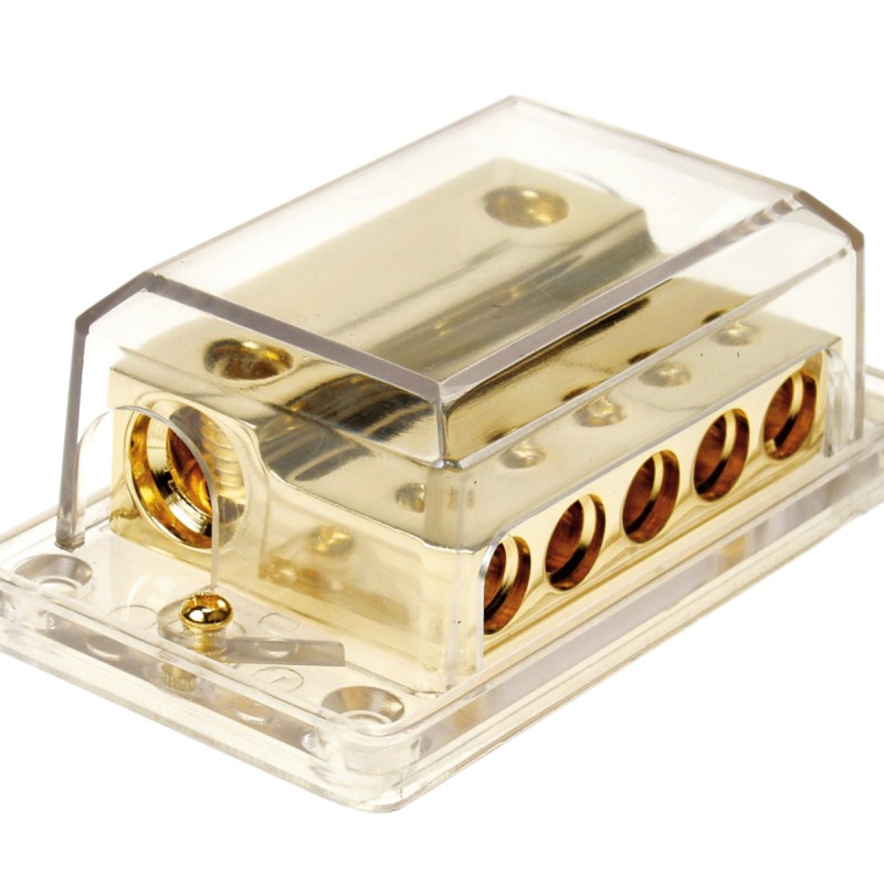 Verteilerblock (gold) 2 x 35-50 mm²  / 5 x 20 mm²