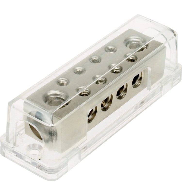 Verteilerblock (silber) 2 x 50 mm²  / 8 x 10 mm²