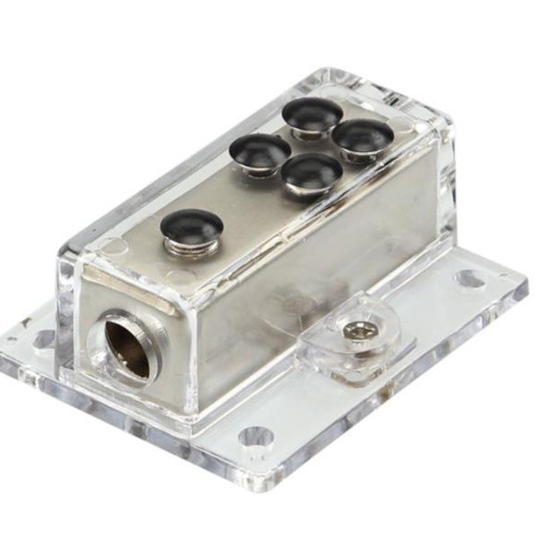 Verteilerblock (silber) 1 x 20 mm²  / 4 x 10 mm²