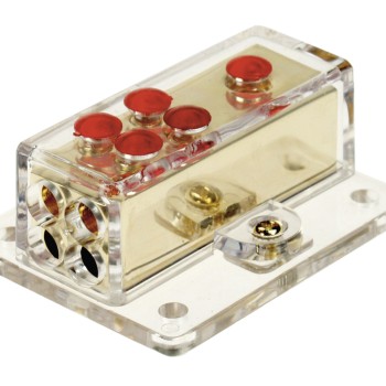 Verteilerblock (gold) 1 x 20 mm²  / 4 x 10 mm²