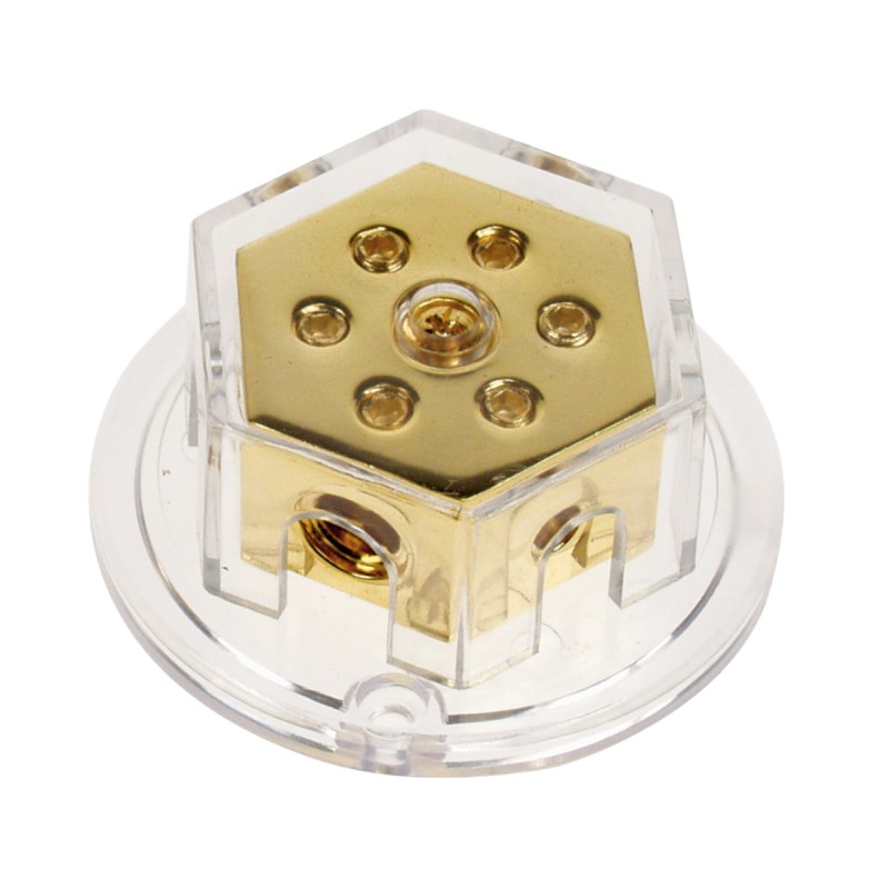 Verteilerblock (gold) 2 x 50 mm²  / 4 x 20 mm²